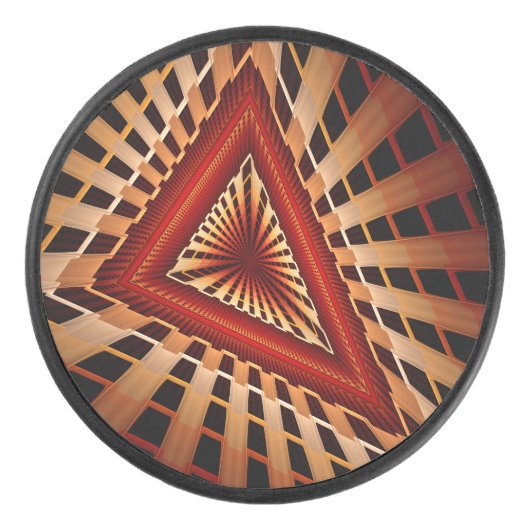 3D Fantasy Network Modern Fraktal Graphic Design Eishockey Puck (Vorderseite)