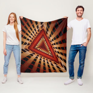 3D Fantasy Network Modern Fraktal Graphic Design Fleecedecke