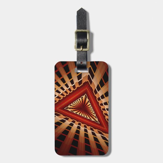 3D Fantasy Network Modern Fraktal Graphic Design Gepäckanhänger (Vorderseite vertikal)