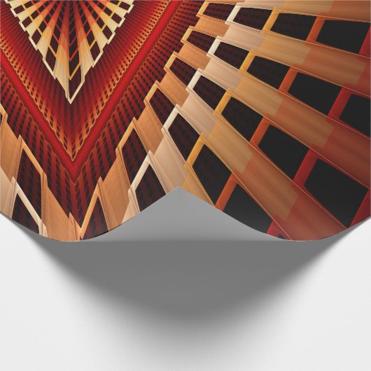 3D Fantasy Network Modern Fraktal Graphic Design Geschenkpapier (Ecke)