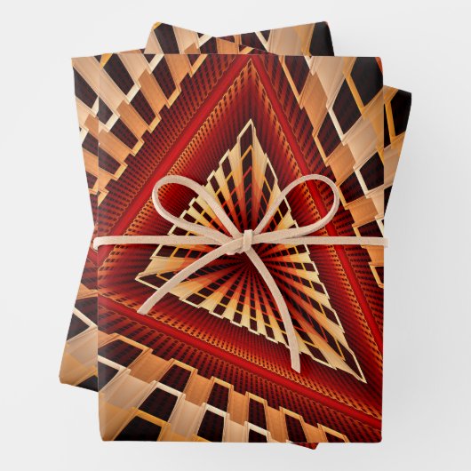 3D Fantasy Network Modern Fraktal Graphic Design Geschenkpapier Set (Beispiel)