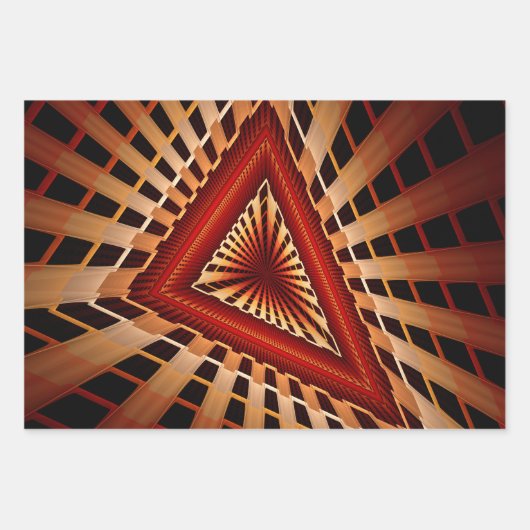 3D Fantasy Network Modern Fraktal Graphic Design Geschenkpapier Set (Vorderseite)