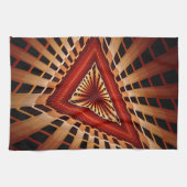 3D Fantasy Network Modern Fraktal Graphic Design Geschirrtuch (Horizontal)