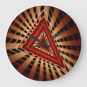 3D Fantasy Network Modern Fraktal Graphic Design Große Wanduhr