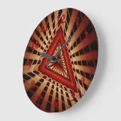 3D Fantasy Network Modern Fraktal Graphic Design Große Wanduhr (Winkel)