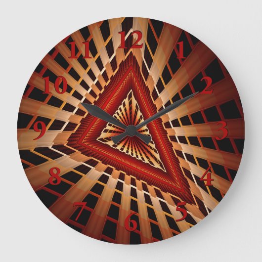 3D Fantasy Network Modern Fraktal Graphic Design Große Wanduhr (Vorderseite)