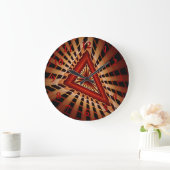 3D Fantasy Network Modern Fraktal Graphic Design Große Wanduhr (Zuhause)