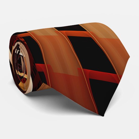 3D Fantasy Network Modern Fraktal Graphic Design Krawatte (Gerollt)