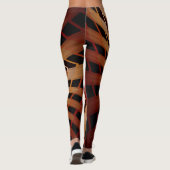 3D Fantasy Network Modern Fraktal Graphic Design Leggings (Rückseite)