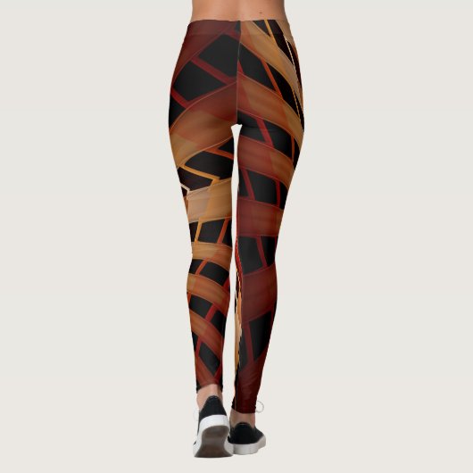 3D Fantasy Network Modern Fraktal Graphic Design Leggings (Rückseite)