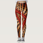 3D Fantasy Network Modern Fraktal Graphic Design Leggings (Vorderseite)