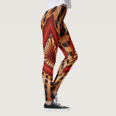 3D Fantasy Network Modern Fraktal Graphic Design Leggings (Rechts)