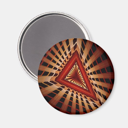 3D Fantasy Network Modern Fraktal Graphic Design Magnet (Vorderseite/Rückseite)