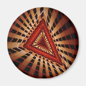 3D Fantasy Network Modern Fraktal Graphic Design Magnet (Vorne)