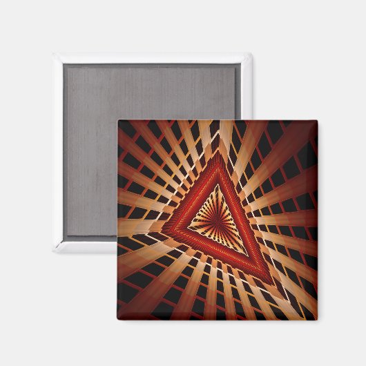 3D Fantasy Network Modern Fraktal Graphic Design Magnet (Vorderseite/Rückseite)