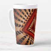 3D Fantasy Network Modern Fraktal Graphic Design Milchtasse (Linke Ecke)