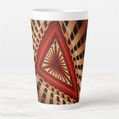 3D Fantasy Network Modern Fraktal Graphic Design Milchtasse (Vorderseite)