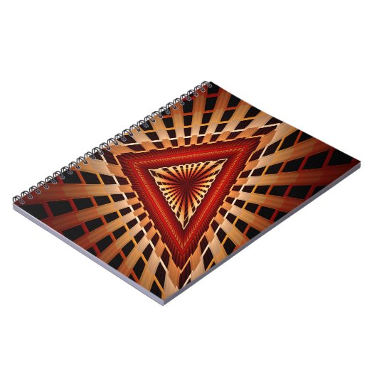 3D Fantasy Network Modern Fraktal Graphic Design Notizblock (Linke Seite)