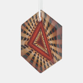 3D Fantasy Network Modern Fraktal Graphic Design Ornament Aus Glas (Vorderseite Links)