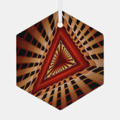 3D Fantasy Network Modern Fraktal Graphic Design Ornament Aus Glas (Rückseite)