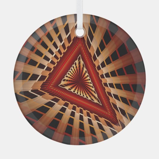 3D Fantasy Network Modern Fraktal Graphic Design Ornament Aus Glas (Vorderseite)