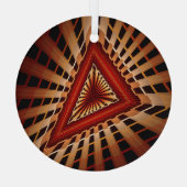 3D Fantasy Network Modern Fraktal Graphic Design Ornament Aus Glas (Rückseite)