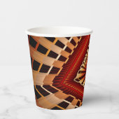 3D Fantasy Network Modern Fraktal Graphic Design Pappbecher (Vorderseite)