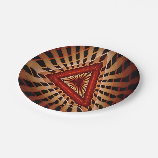 3D Fantasy Network Modern Fraktal Graphic Design Pappteller (Schrägansicht)