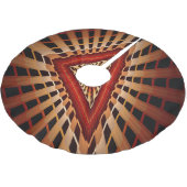 3D Fantasy Network Modern Fraktal Graphic Design Polyester Weihnachtsbaumdecke (Schrägansicht)