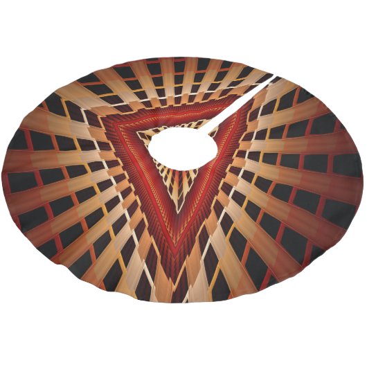 3D Fantasy Network Modern Fraktal Graphic Design Polyester Weihnachtsbaumdecke (Schrägansicht)