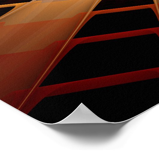 3D Fantasy Network Modern Fraktal Graphic Design Poster (Ecke)