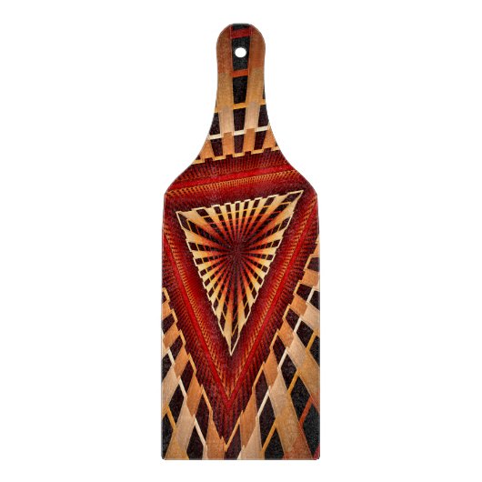 3D Fantasy Network Modern Fraktal Graphic Design Schneidebrett (Vorderseite)