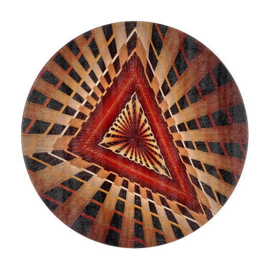 3D Fantasy Network Modern Fraktal Graphic Design Schneidebrett (Vorderseite)