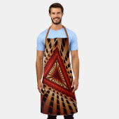 3D Fantasy Network Modern Fraktal Graphic Design Schürze (Getragen)