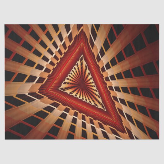 3D Fantasy Network Modern Fraktal Graphic Design Seidenpapier (Vorderseite)