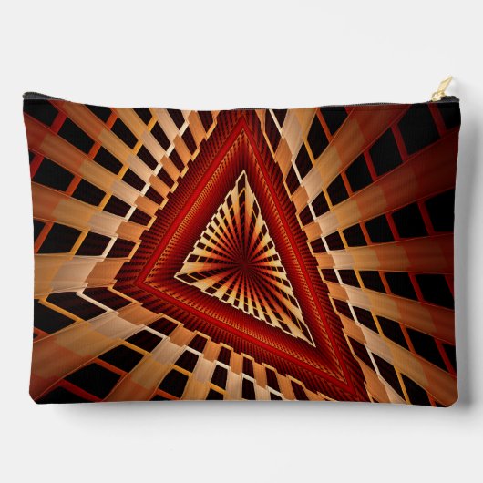 3D Fantasy Network Modern Fraktal Graphic Design Zubehörtasche (Rückseite)