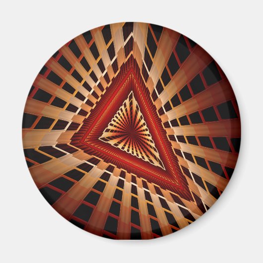 3D Fantasy Netzwerk Moderne Fraktal Grafikdesign Magnet (Vorne)