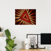 3D Fantasy-Netzwerk Moderne Fraktal-Grafikdesign Poster (Heimbüro)