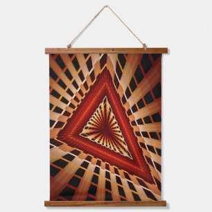 3D Fantasy Netzwerk Moderne Fraktal Grafikdesign Wandteppich Mit Holzrahmen