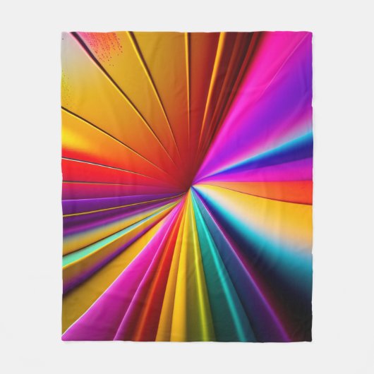 3D-Farben: Abstrakt geometrisch Fleecedecke (Vorderseite)