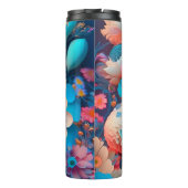3D Farbenfrohe Bouquet von Blume Thermosbecher (Rückseite)