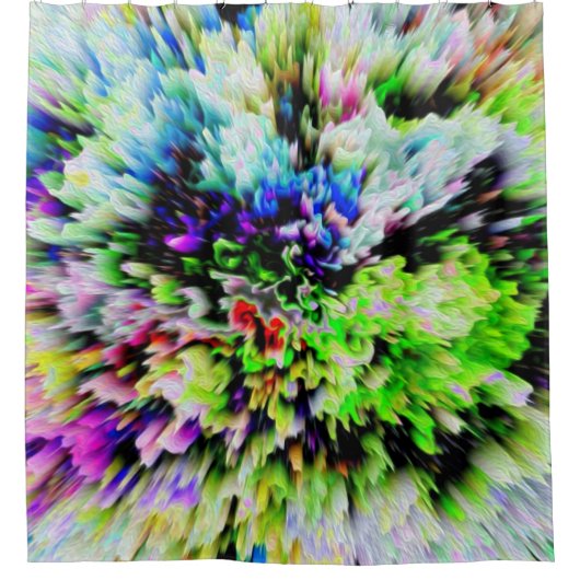 3D-Farbexplosion Duschvorhang (Vorderseite)