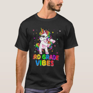 3D-Farbflecken mit Einhorn am ersten Tag der Durch T-Shirt