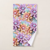 3D-Farbige Blume Badhandtuch Set (Handtuch)