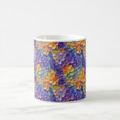 3D-farbige Blume Kaffeetasse (Mittel)