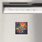 3D Farbige Blume Magnet (In Situ (Geschirrspüler))