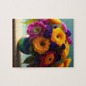 3D Farbige Blume Puzzle (Horizontal)