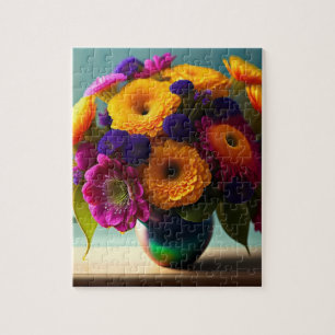 3D Farbige Blume Puzzle