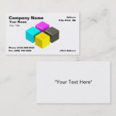 3D Farbige CMYK-Blöcke Visitenkarte (Vorne/Hinten)