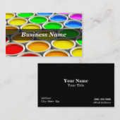 3D farbige Farben-Dosen (Spektrum) Visitenkarte (Vorne/Hinten)